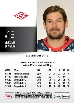 2018-19 Playercards (DEL2) #64 Sergej Janzen Back