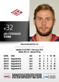 2018-19 Playercards (DEL2) #65 Jan-Ferdinand Stern Back