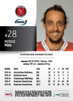 2018-19 Playercards (DEL2) #73 Patrick Pohl Back