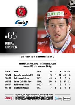 2018-19 Playercards (DEL2) #80 Tobias Kircher Back