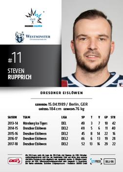 2018-19 Playercards (DEL2) #106 Steven Rupprich Back