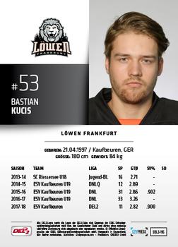 2018-19 Playercards (DEL2) #DEL2-116 Bastian Kucis Back