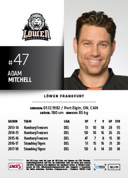 2018-19 Playercards (DEL2) #119 Adam Mitchell Back