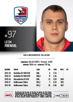 2018-19 Playercards (DEL2) #139 Leon Frensel Back