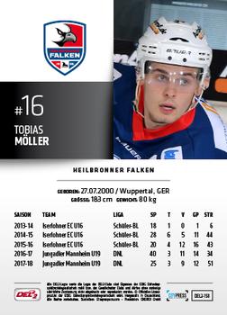 2018-19 Playercards (DEL2) #158 Tobias Möller Back