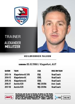 2018-19 Playercards (DEL2) #DEL2-160 Alexander Mellitzer Back