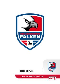 2018-19 Playercards (DEL2) #161 Checkliste Heilbronner Falken Front