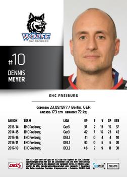 2018-19 Playercards (DEL2) #170 Dennis Meyer Back
