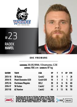2018-19 Playercards (DEL2) #173 Radek Havel Back
