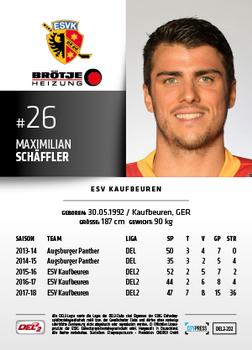 2018-19 Playercards (DEL2) #DEL2-202 Maximilian Schäffler Back
