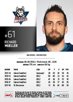 2018-19 Playercards (DEL2) #DEL2-211 Richard Mueller Back