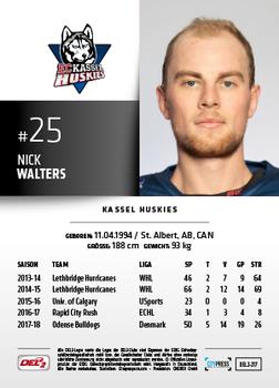 2018-19 Playercards (DEL2) #217 Nick Walters Back