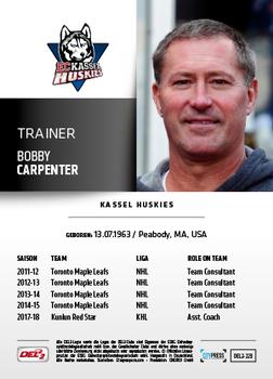 2018-19 Playercards (DEL2) #DEL2-229 Bobby Carpenter Back