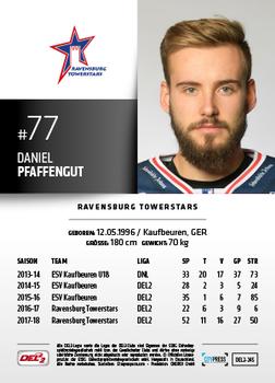 2018-19 Playercards (DEL2) #245 Daniel Pfaffengut Back