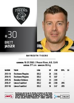 2018-19 Playercards (DEL2) #254 Brett Jaeger Back