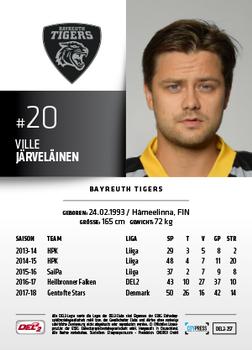2018-19 Playercards (DEL2) #DEL2-257 Ville Järveläinen Back