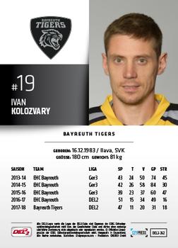 2018-19 Playercards (DEL2) #262 Ivan Kolozvary Back