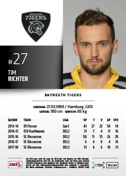 2018-19 Playercards (DEL2) #264 Tim Richter Back