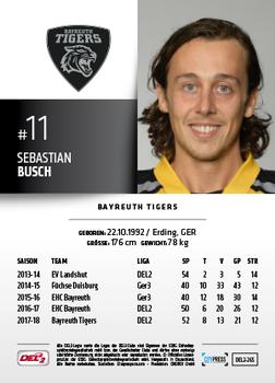 2018-19 Playercards (DEL2) #265 Sebastian Busch Back