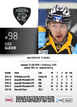 2018-19 Playercards (DEL2) #267 Luca Gläser Back