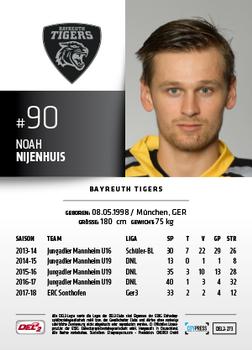 2018-19 Playercards (DEL2) #273 Noah Nijenhuis Back