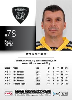 2018-19 Playercards (DEL2) #DEL2-274 Jozef Potáč Back