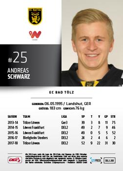 2018-19 Playercards (DEL2) #280 Andreas Schwarz Back