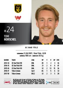 2018-19 Playercards (DEL2) #289 Tom Horschel Back