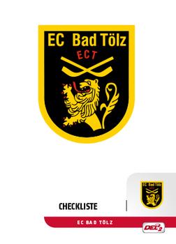 2018-19 Playercards (DEL2) #299 Checkliste Ec Bad Tölz Front