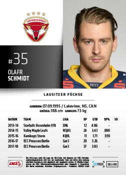 2018-19 Playercards (DEL2) #300 Olafr Schmidt Back