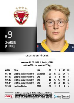 2018-19 Playercards (DEL2) #308 Charlie Jahnke Back