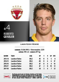 2018-19 Playercards (DEL2) #320 Roberto Geiseler Back
