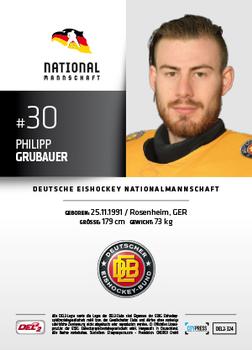 2018-19 Playercards (DEL2) #324 Philipp Grubauer Back