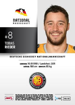 2018-19 Playercards (DEL2) #329 Tobias Rieder Back