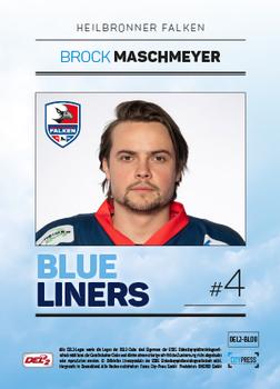 2018-19 Playercards (DEL2) - Blueliners #BL08 Brock Maschmeyer Back