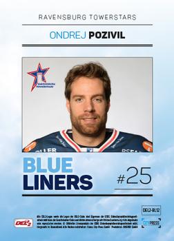 2018-19 Playercards (DEL2) - Blueliners #BL12 Ondrej Pozivil Back