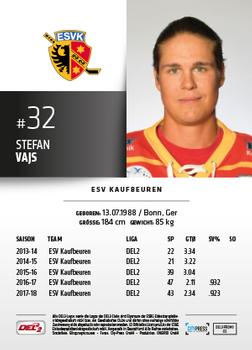 2018-19 Playercards Promos Serie 2 (DEL) #5 Stefan Vajs Back
