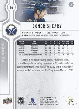 2019-20 Upper Deck #16 Conor Sheary Back