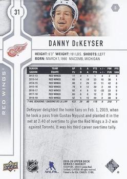 2019-20 Upper Deck #31 Danny DeKeyser Back
