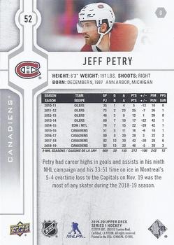 2019-20 Upper Deck #52 Jeff Petry Back