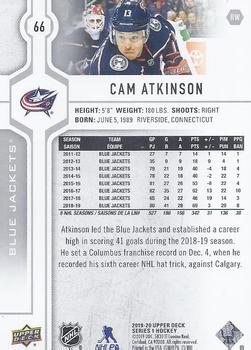 2019-20 Upper Deck #66 Cam Atkinson Back