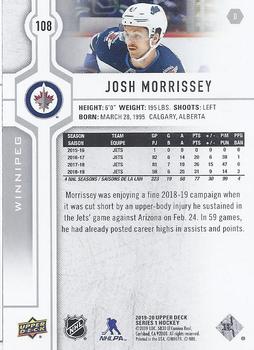 2019-20 Upper Deck #108 Josh Morrissey Back