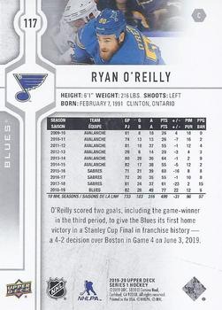 2019-20 Upper Deck #117 Ryan O'Reilly Back