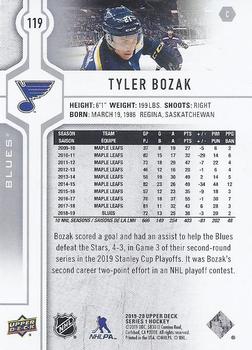 2019-20 Upper Deck #119 Tyler Bozak Back
