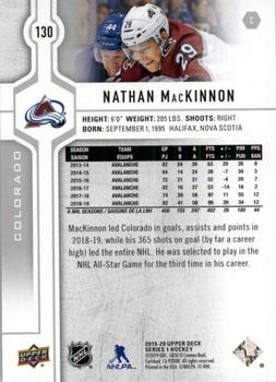 2019-20 Upper Deck #130 Nathan MacKinnon Back
