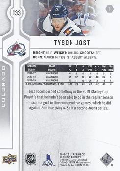 2019-20 Upper Deck #133 Tyson Jost Back