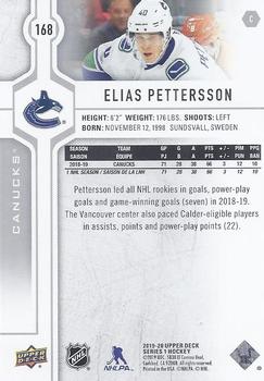 2019-20 Upper Deck #168 Elias Pettersson Back