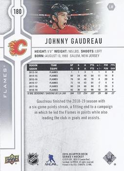 2019-20 Upper Deck #180 Johnny Gaudreau Back