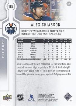 2019-20 Upper Deck #187 Alex Chiasson Back