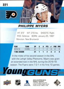 2019-20 Upper Deck #221 Philippe Myers Back